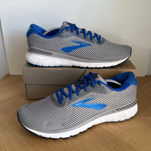 Brooks Adrenaline 20 Grey/Royal Men Running Sneakers- SZ 14 main image 10